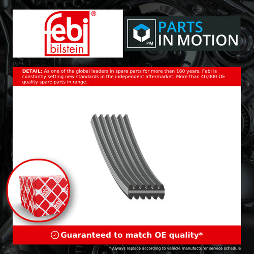 Rib multi drive belt fits - 6, v