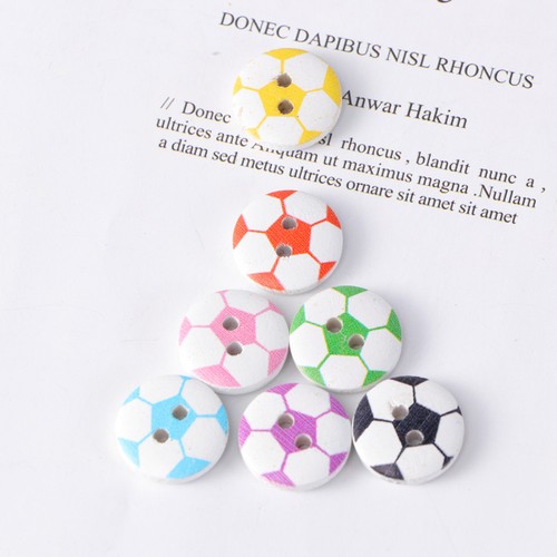 Wooden soccer buttons holes - wooden,
